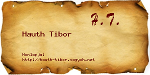 Hauth Tibor névjegykártya