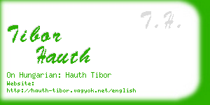 tibor hauth business card